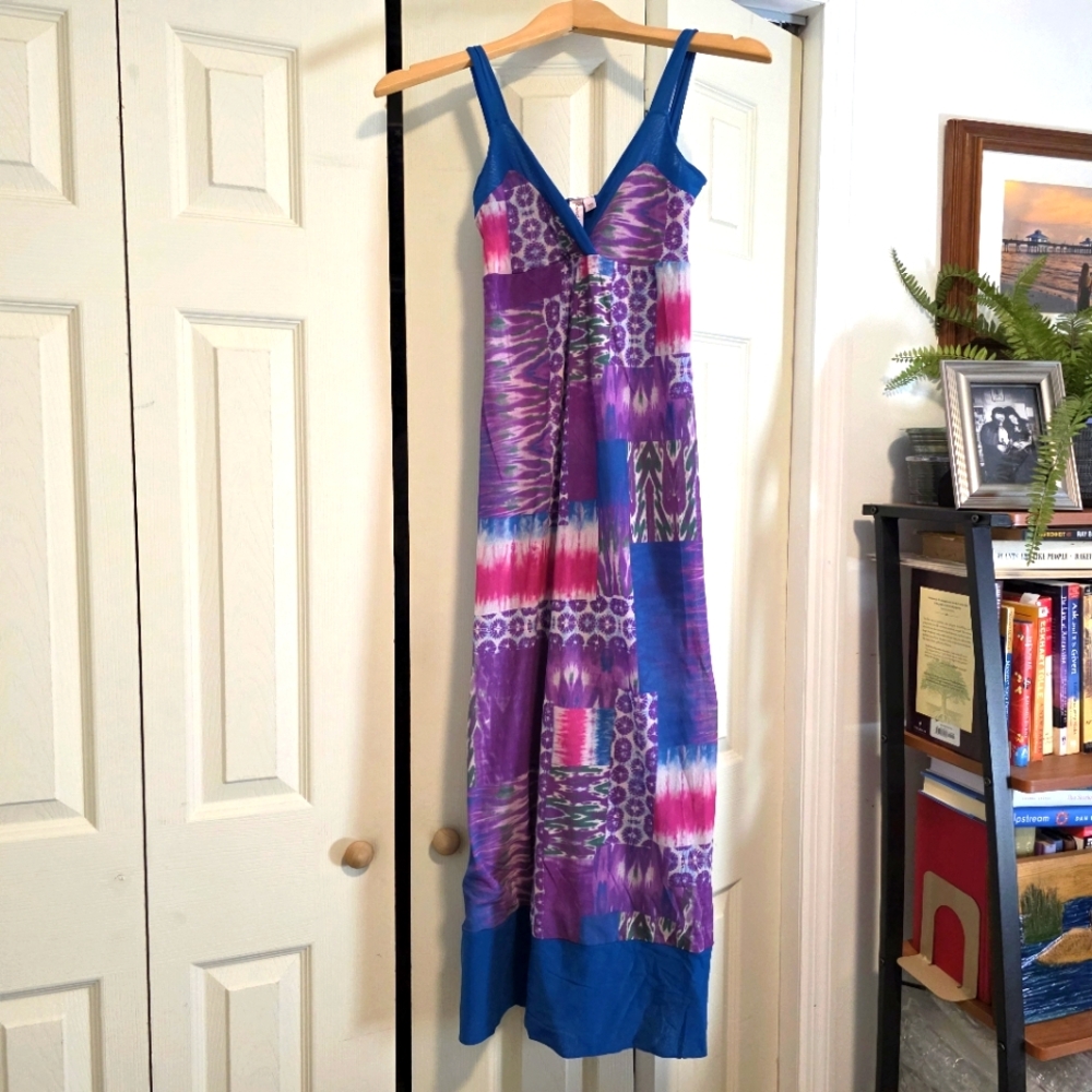 Sweet Pea Maxi Patchwork Boho Dress XS